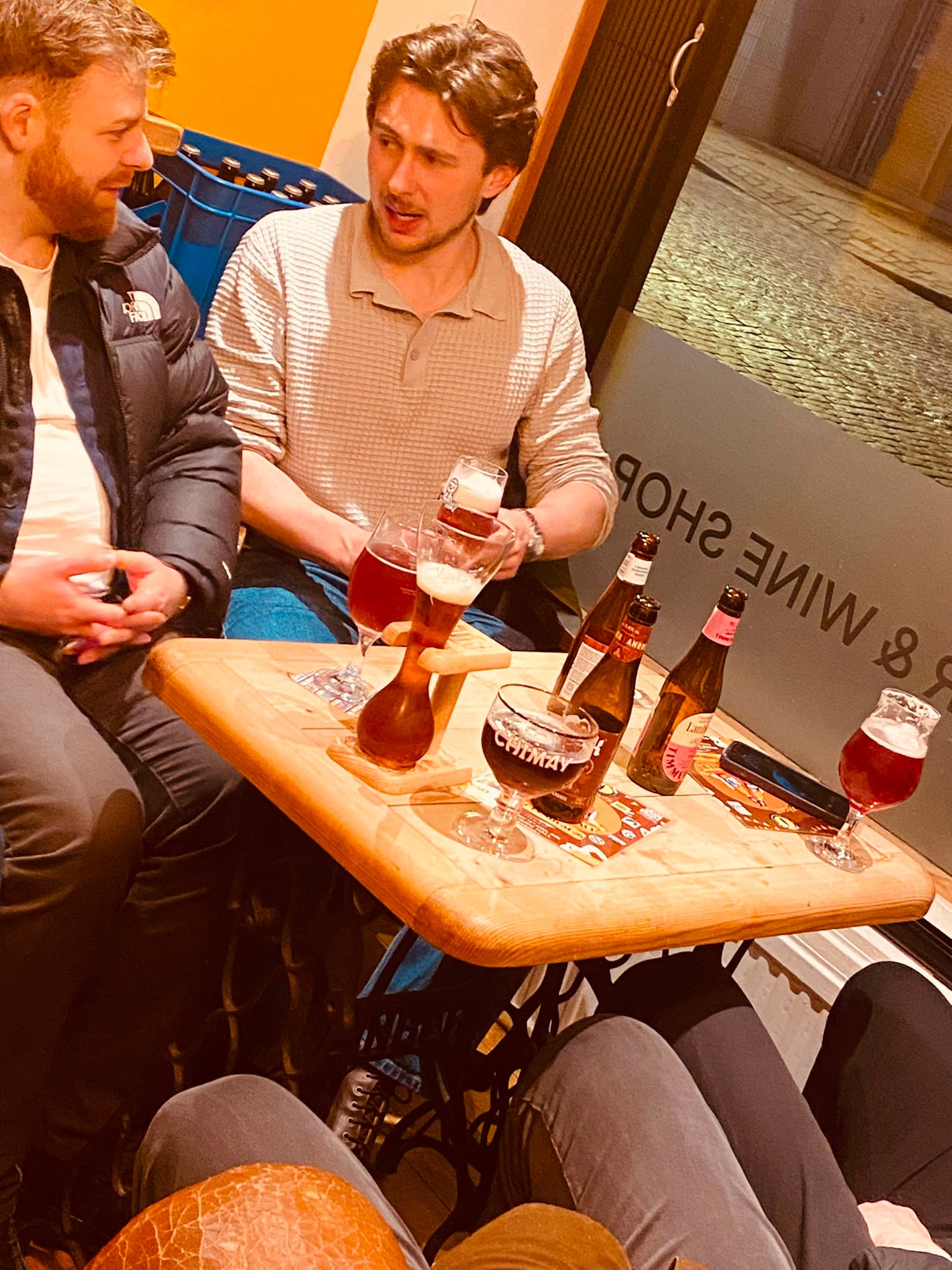 Belgian beers on the table