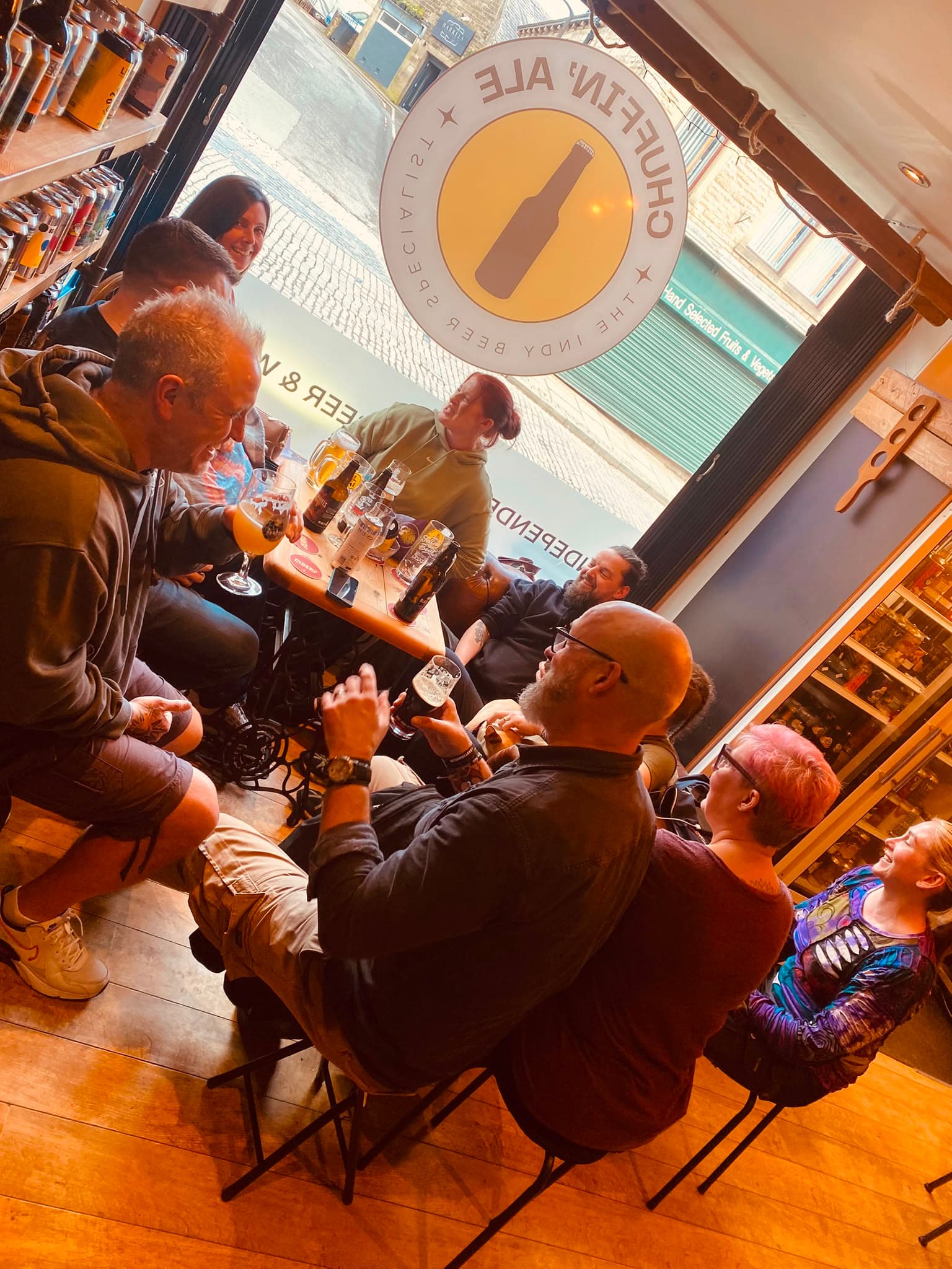 A tasting night under the Chuffin' Ale sign